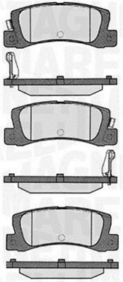 Bromsbeläggsats, Bakaxel Magneti marelli 363916060292 MAGNETI MARELLI