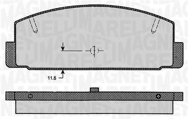 Bromsbeläggsats, Bakaxel Magneti marelli 363916060294 MAGNETI MARELLI