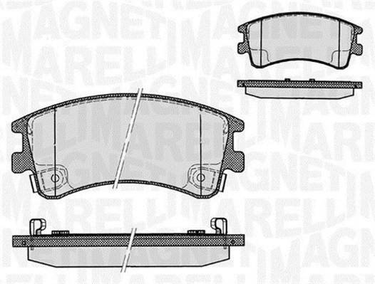 Bromsbeläggsats, Framaxel Magneti marelli 363916060295 MAGNETI MARELLI