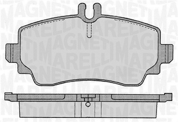Bromsbeläggsats, Framaxel Magneti marelli 363916060301 MAGNETI MARELLI