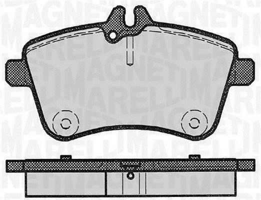Bromsbeläggsats, Framaxel Magneti marelli 363916060302 MAGNETI MARELLI
