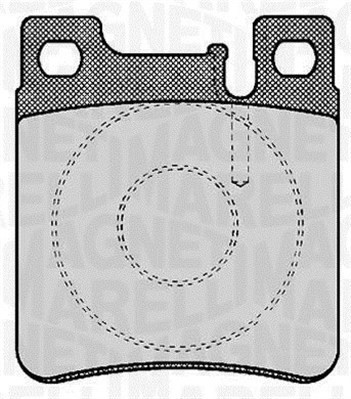 Bromsbeläggsats, Bakaxel Magneti marelli 363916060303 MAGNETI MARELLI