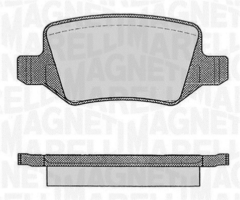 Bromsbeläggsats, Bakaxel Magneti marelli 363916060308 MAGNETI MARELLI