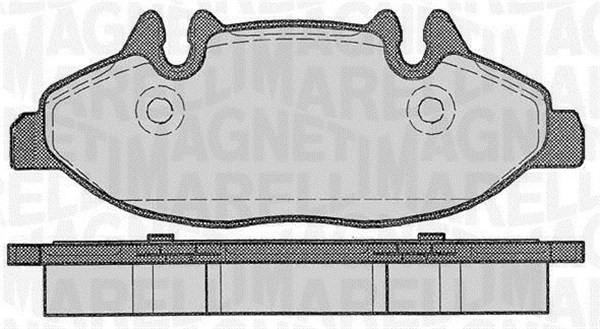 Bromsbeläggsats, Framaxel Magneti marelli 363916060329 MAGNETI MARELLI