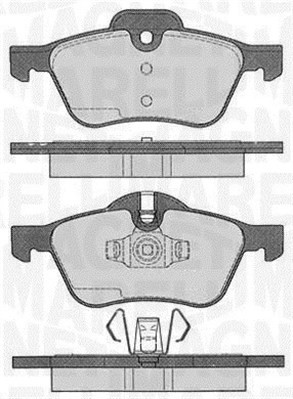 Bromsbeläggsats, Framaxel Magneti marelli 363916060332 MAGNETI MARELLI