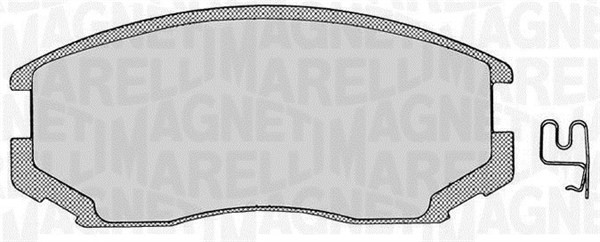 Bromsbeläggsats, Framaxel Magneti marelli 363916060333 MAGNETI MARELLI