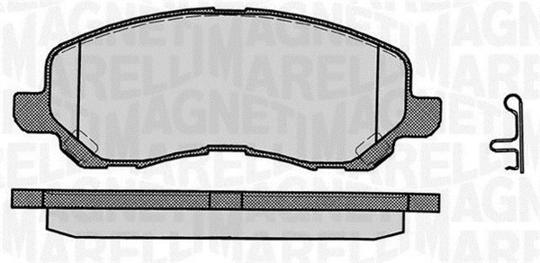 Bromsbeläggsats, Framaxel Magneti marelli 363916060338 MAGNETI MARELLI