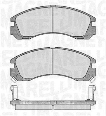 Bromsbeläggsats, Framaxel Magneti marelli 363916060339 MAGNETI MARELLI
