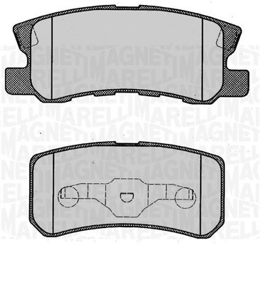 Bromsbeläggsats, Bakaxel Magneti marelli 363916060340 MAGNETI MARELLI
