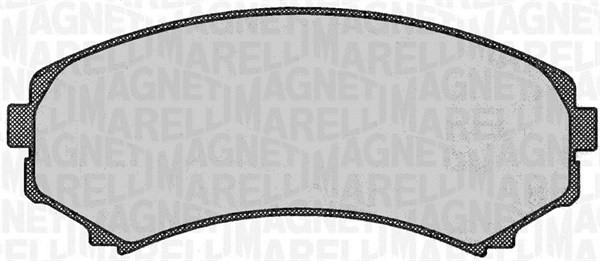 Bromsbeläggsats, Framaxel Magneti marelli 363916060342 MAGNETI MARELLI