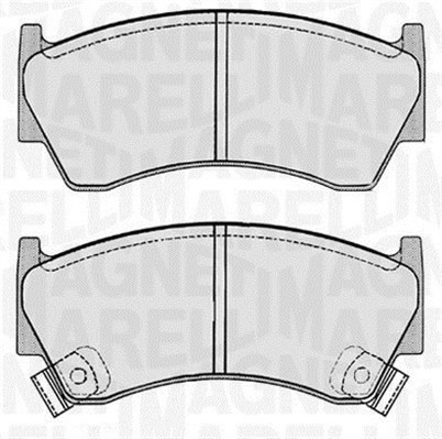 Bromsbeläggsats, Framaxel Magneti marelli 363916060343 MAGNETI MARELLI
