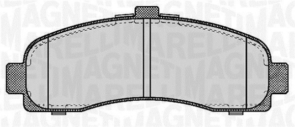 Bromsbeläggsats, Framaxel Magneti marelli 363916060346 MAGNETI MARELLI