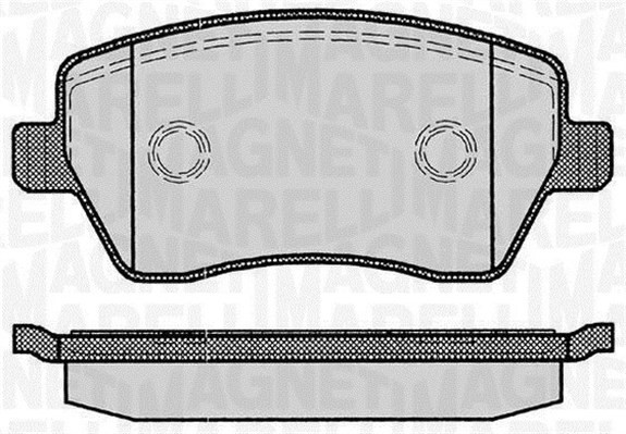 Bromsbeläggsats, Framaxel Magneti marelli 363916060347 MAGNETI MARELLI