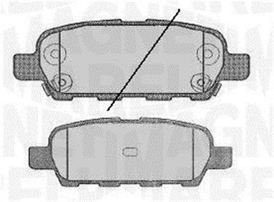 Bromsbeläggsats, Bakaxel Magneti marelli 363916060350 MAGNETI MARELLI