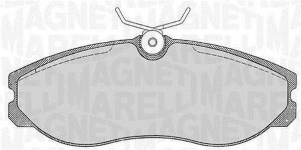 Bromsbeläggsats, Framaxel Magneti marelli 363916060352 MAGNETI MARELLI
