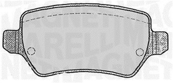 Bromsbeläggsats, Bakaxel Magneti marelli 363916060358 MAGNETI MARELLI