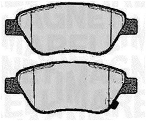 Bromsbeläggsats, Framaxel Magneti marelli 363916060361 MAGNETI MARELLI