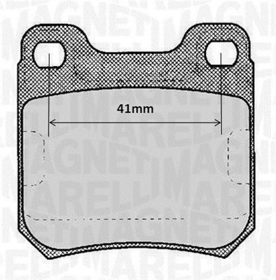 Bromsbeläggsats, Bakaxel Magneti marelli 363916060367 MAGNETI MARELLI