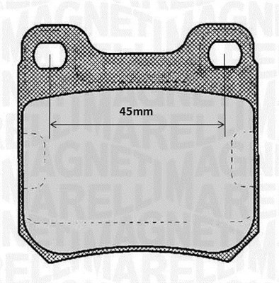 Bromsbeläggsats, Bakaxel Magneti marelli 363916060368 MAGNETI MARELLI