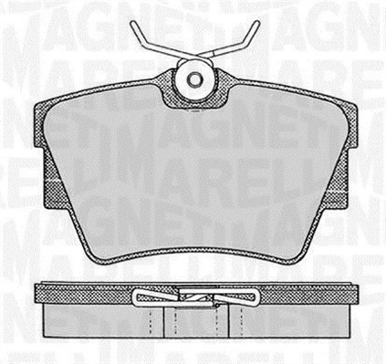 Bromsbeläggsats, Bakaxel Magneti marelli 363916060370 MAGNETI MARELLI