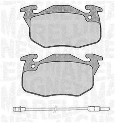 Bromsbeläggsats, Framaxel Magneti marelli 363916060372 MAGNETI MARELLI