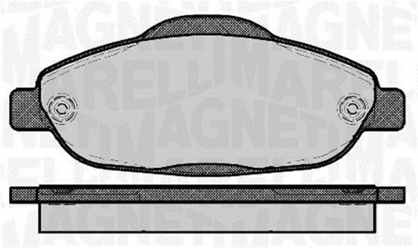 Bromsbeläggsats, Framaxel Magneti marelli 363916060373 MAGNETI MARELLI