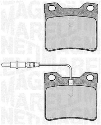 Bromsbeläggsats, Bakaxel Magneti marelli 363916060375 MAGNETI MARELLI