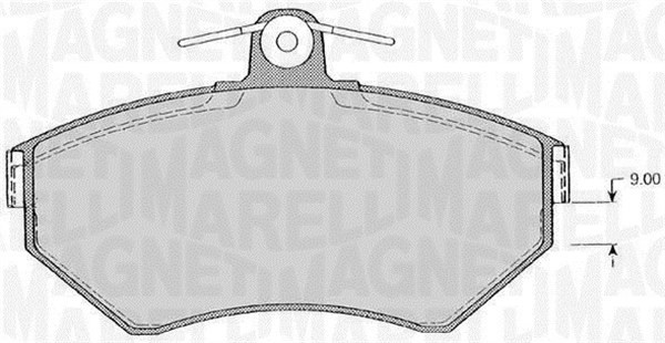 Bromsbeläggsats, Framaxel Magneti marelli 363916060389 MAGNETI MARELLI