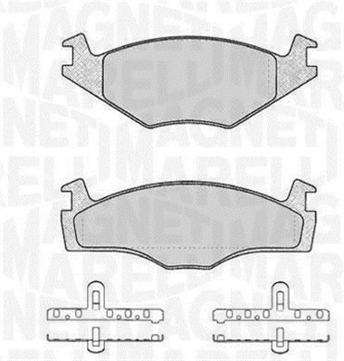 Bromsbeläggsats, Framaxel Magneti marelli 363916060393 MAGNETI MARELLI
