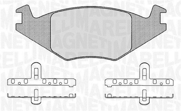 Bromsbeläggsats, Framaxel Magneti marelli 363916060395 MAGNETI MARELLI