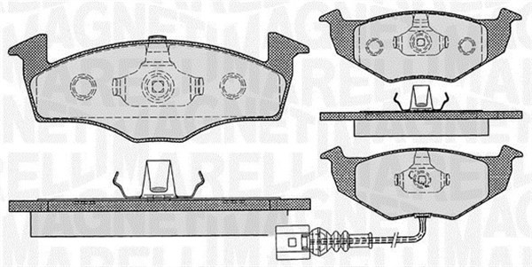 Bromsbeläggsats, Framaxel Magneti marelli 363916060396 MAGNETI MARELLI