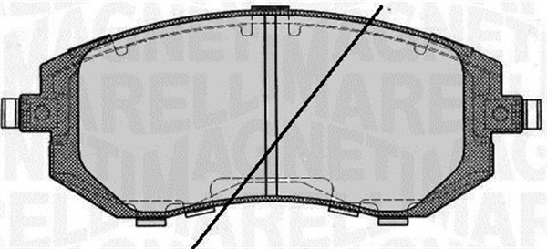 Bromsbeläggsats, Framaxel Magneti marelli 363916060399 MAGNETI MARELLI