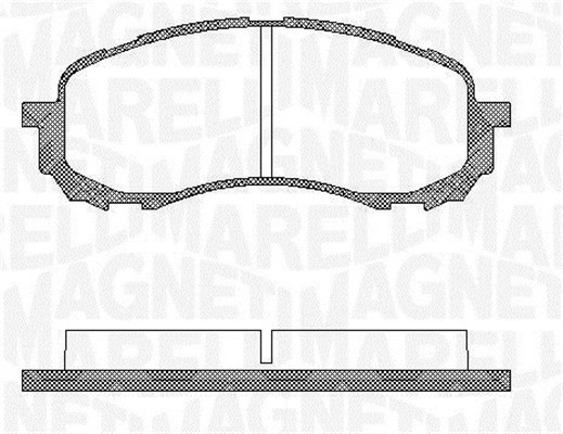 Bromsbeläggsats, Framaxel Magneti marelli 363916060400 MAGNETI MARELLI