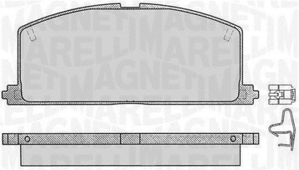 Bromsbeläggsats, Framaxel Magneti marelli 363916060405 MAGNETI MARELLI