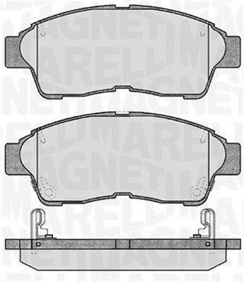 Bromsbeläggsats, Framaxel Magneti marelli 363916060406 MAGNETI MARELLI