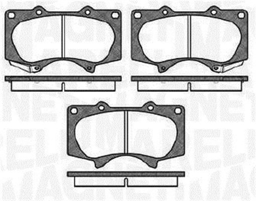 Bromsbeläggsats, Framaxel Magneti marelli 363916060409 MAGNETI MARELLI