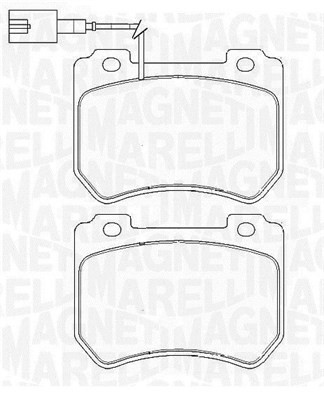 Bromsbeläggsats, Framaxel Magneti marelli 363916060423 MAGNETI MARELLI