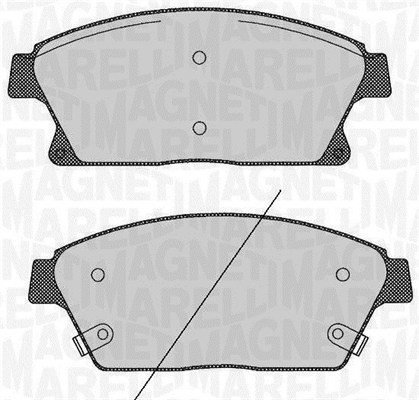 Bromsbeläggsats, Framaxel Magneti marelli 363916060424 MAGNETI MARELLI