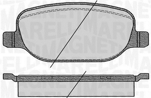 Bromsbeläggsats, Bakaxel Magneti marelli 363916060425 MAGNETI MARELLI