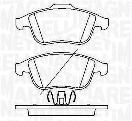 Bromsbeläggsats, Framaxel Magneti marelli 363916060429 MAGNETI MARELLI