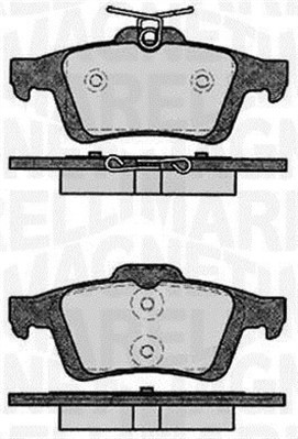 Bromsbeläggsats, Bakaxel Magneti marelli 363916060431 MAGNETI MARELLI