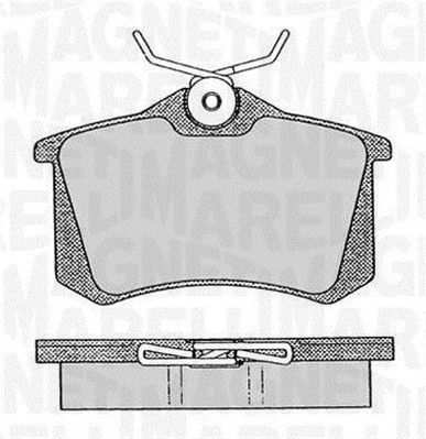 Bromsbeläggsats, Bakaxel Magneti marelli 363916060432 MAGNETI MARELLI