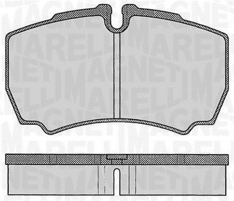 Bromsbeläggsats, Bakaxel Magneti marelli 363916060434 MAGNETI MARELLI