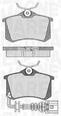 Bromsbeläggsats, Bakaxel Magneti marelli 363916060442 MAGNETI MARELLI