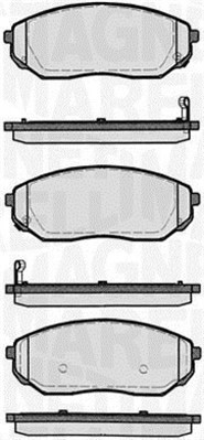 Bromsbeläggsats, Framaxel Magneti marelli 363916060447 MAGNETI MARELLI