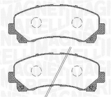 Bromsbeläggsats, Framaxel Magneti marelli 363916060449 MAGNETI MARELLI