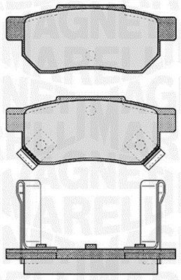 Bromsbeläggsats, Bakaxel Magneti marelli 363916060457 MAGNETI MARELLI
