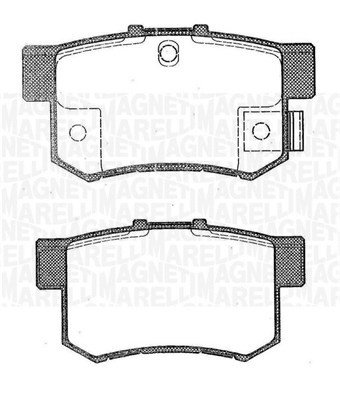 Bromsbeläggsats, Bakaxel Magneti marelli 363916060462 MAGNETI MARELLI