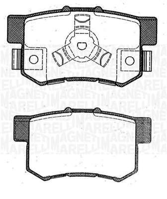 Bromsbeläggsats, Bakaxel Magneti marelli 363916060463 MAGNETI MARELLI