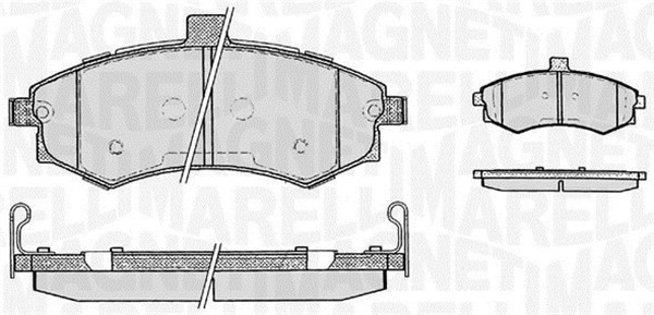 Bromsbeläggsats, Framaxel Magneti marelli 363916060469 MAGNETI MARELLI